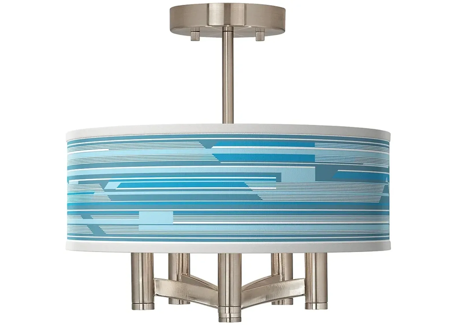 Urban Stripes Ava 5-Light Nickel Ceiling Light