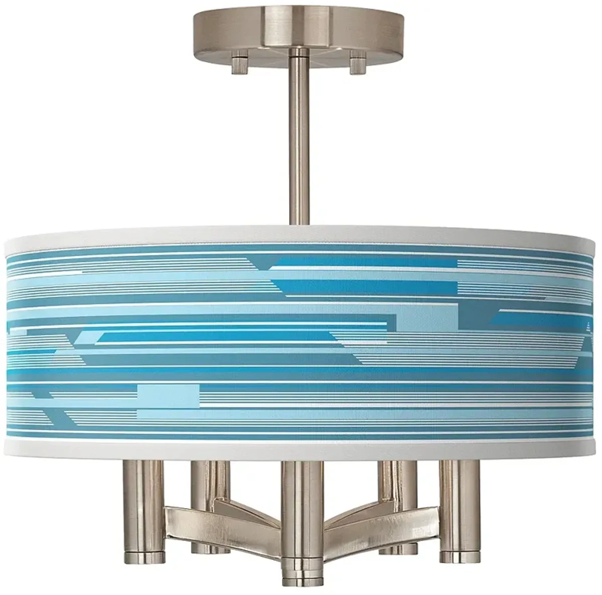 Urban Stripes Ava 5-Light Nickel Ceiling Light