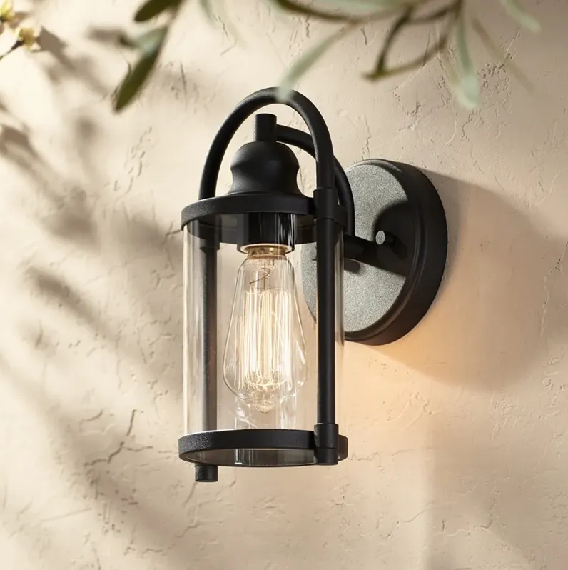 Avani 10 1/4" High Black Outdoor Wall Light