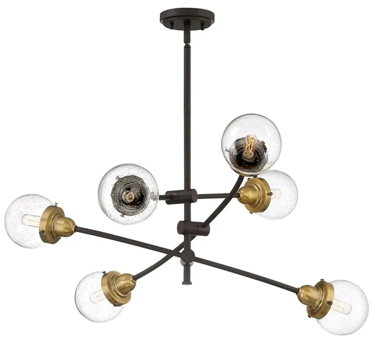 Quoizel Trance 34"W Western Bronze Brass 6-Light Chandelier