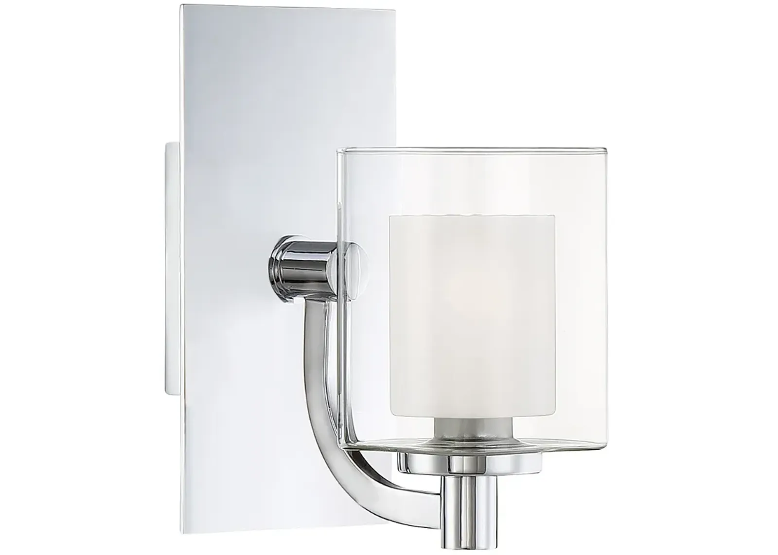 Quoizel Kolt 9" White and Clear Glass Chrome Modern LED Bath Light