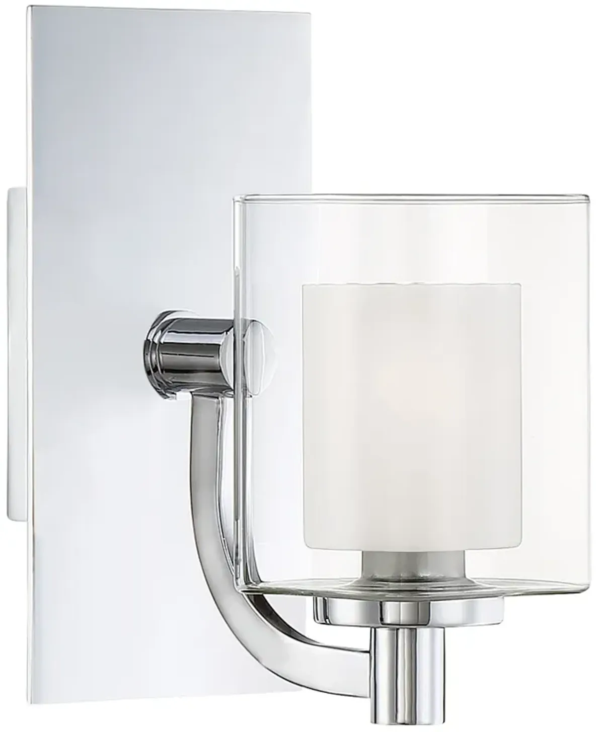 Quoizel Kolt 9" White and Clear Glass Chrome Modern LED Bath Light