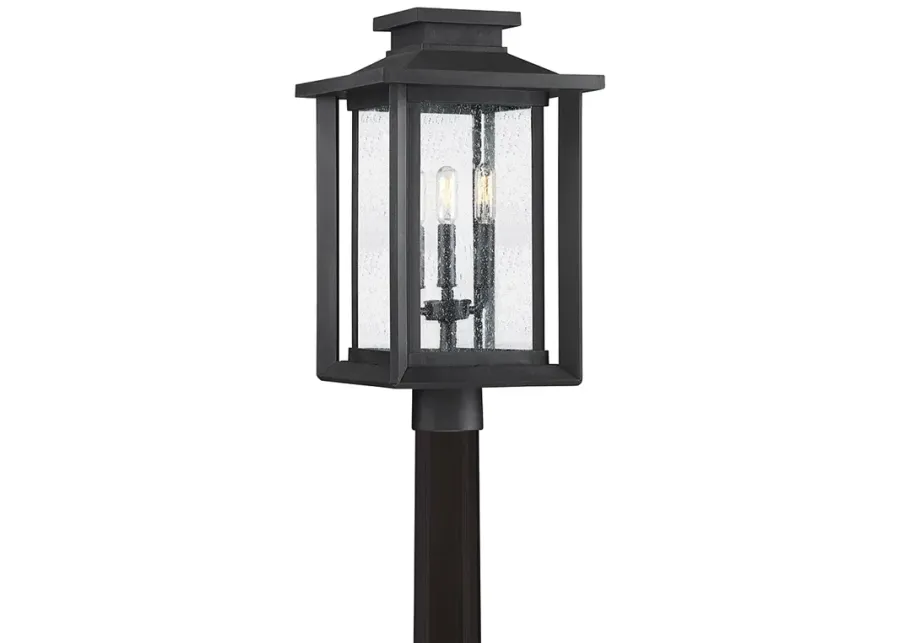 Wakefield 19 1/4"H Earth Black 3-Light Outdoor Post Light