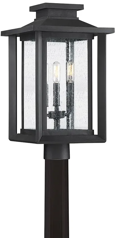 Wakefield 19 1/4"H Earth Black 3-Light Outdoor Post Light