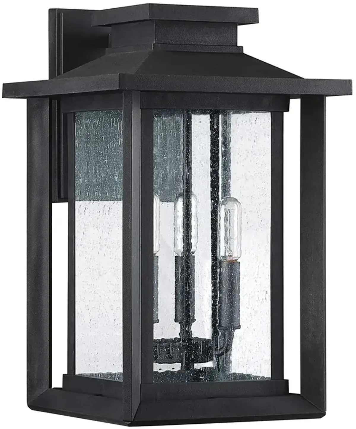 Wakefield 17" High Earth Black 3-Light Outdoor Wall Light