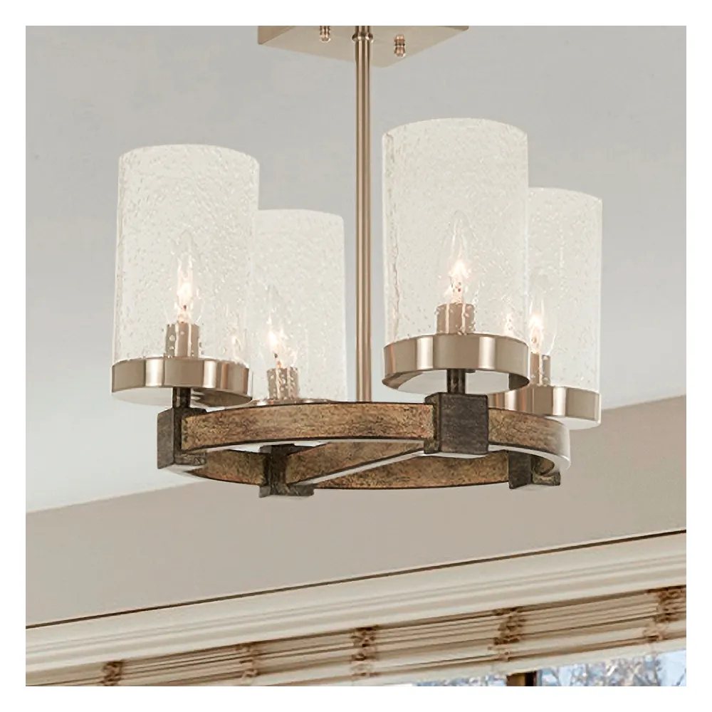 Minka-Lavery Bridlewood 15" 4-Light Rustic Ceiling Light