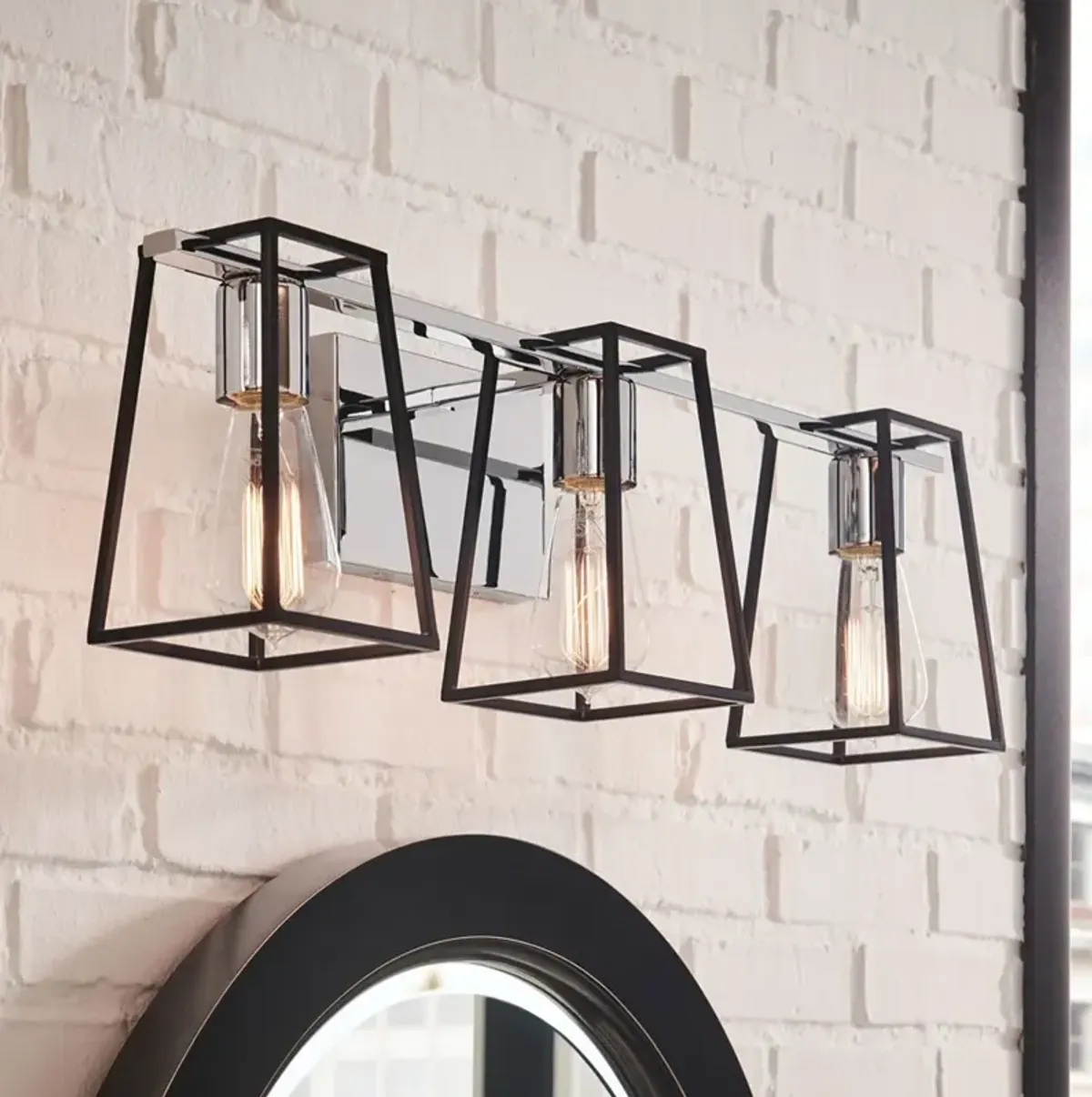 Hinkley Filmore 24" Wide Chrome 3-Light Vanity Bath Light
