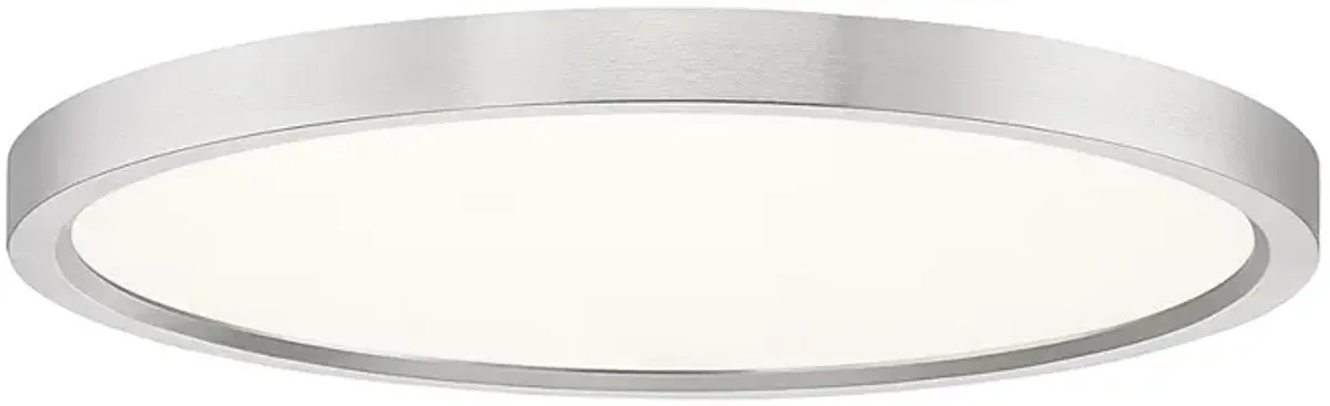 Quoizel Outskirts 15"W Brushed Nickel LED Ceiling Light