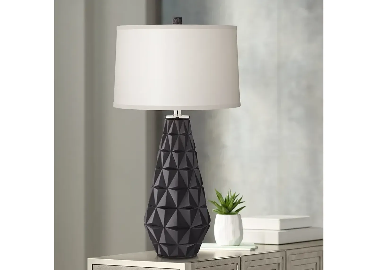 Pacific Coast Star Burst 30 1/2" Black Onyx Geometric Table Lamp