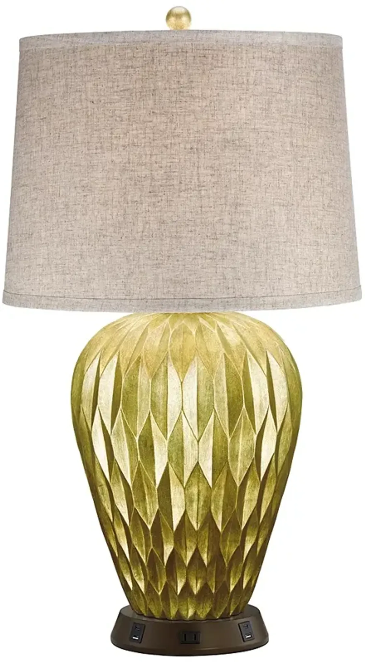 Possini Euro Buckhead Bronze 28" Table Lamp with USB Workstation Base