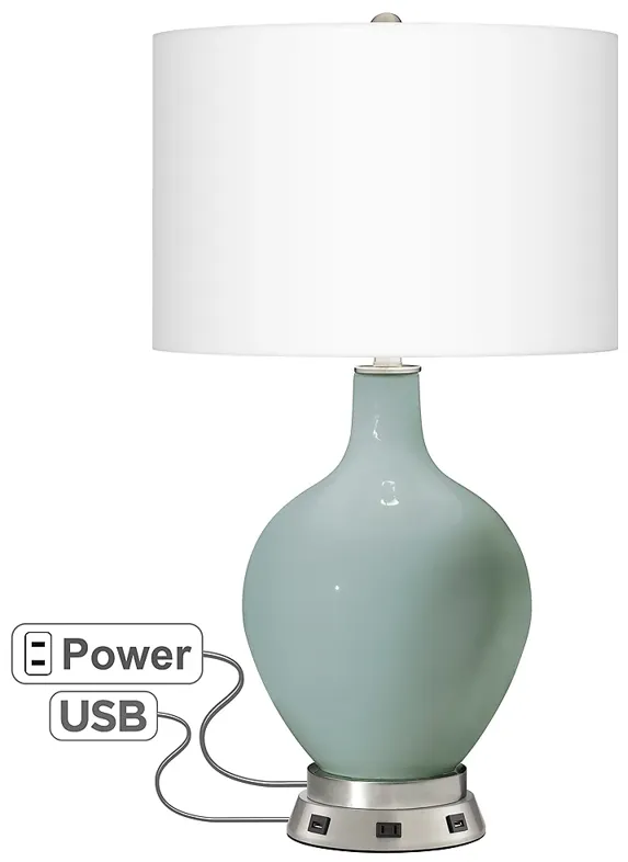 Aqua-Sphere Ovo Table Lamp with USB Workstation Base