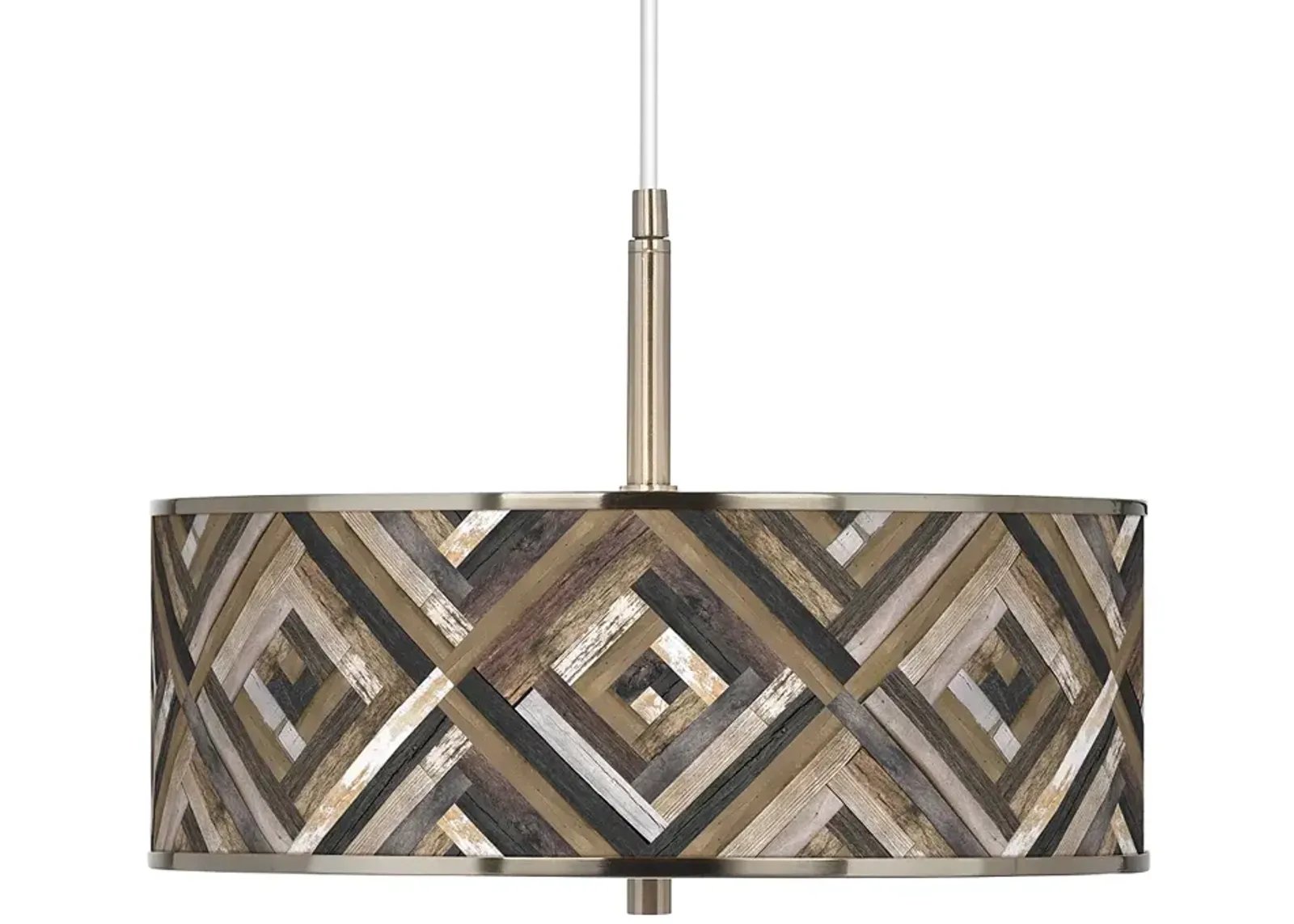 Woodwork Diamonds Giclee Glow 16" Wide Pendant Light