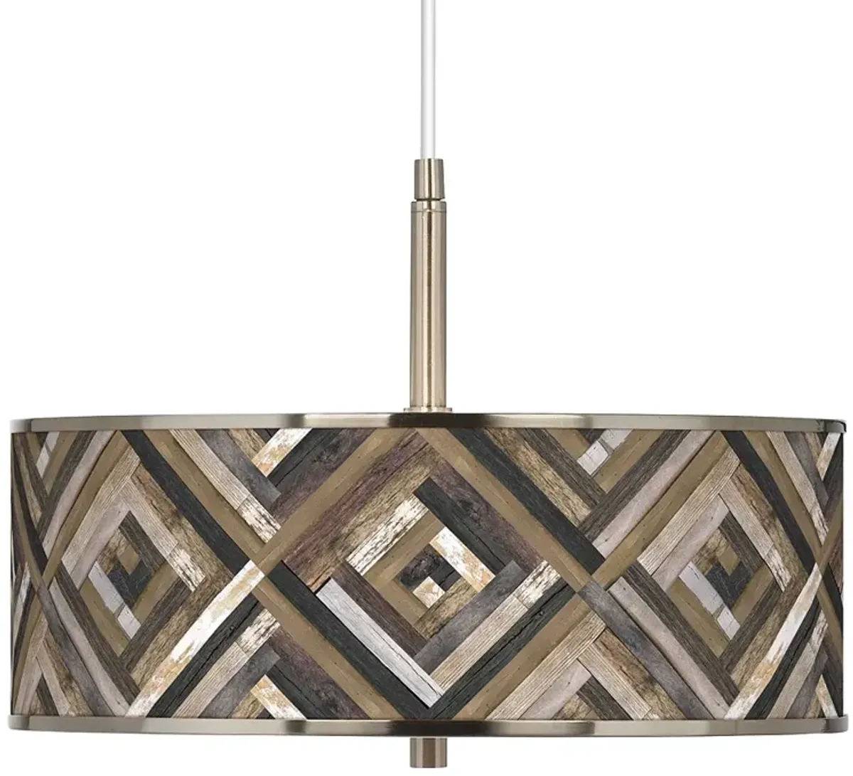 Woodwork Diamonds Giclee Glow 16" Wide Pendant Light