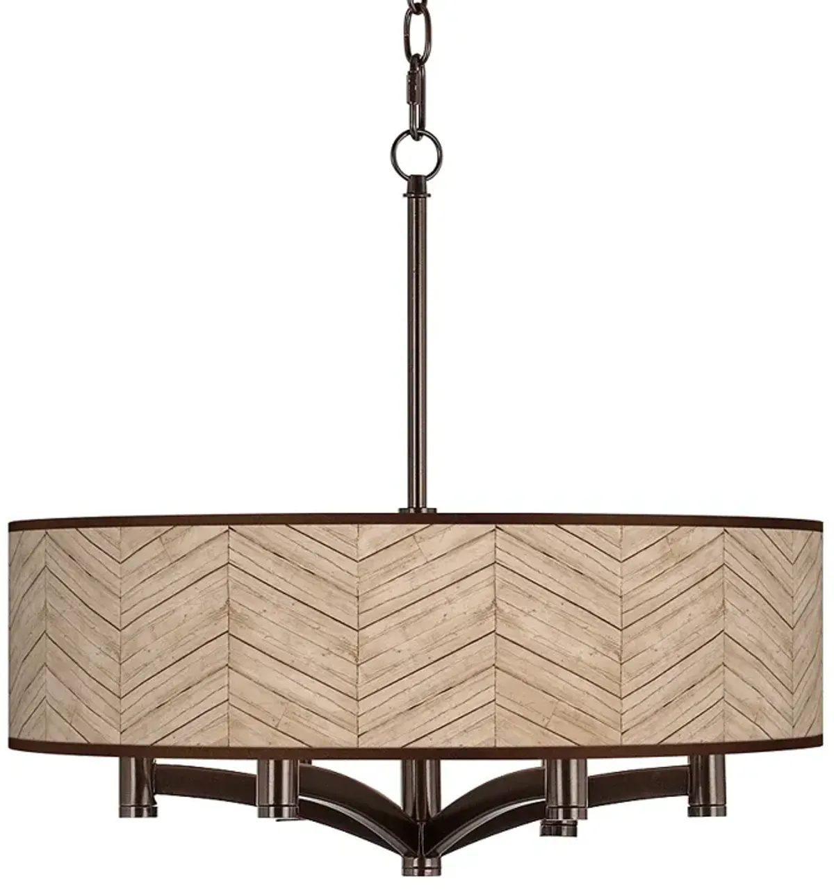 Rustic Woodwork Ava 6-Light Bronze Pendant Chandelier