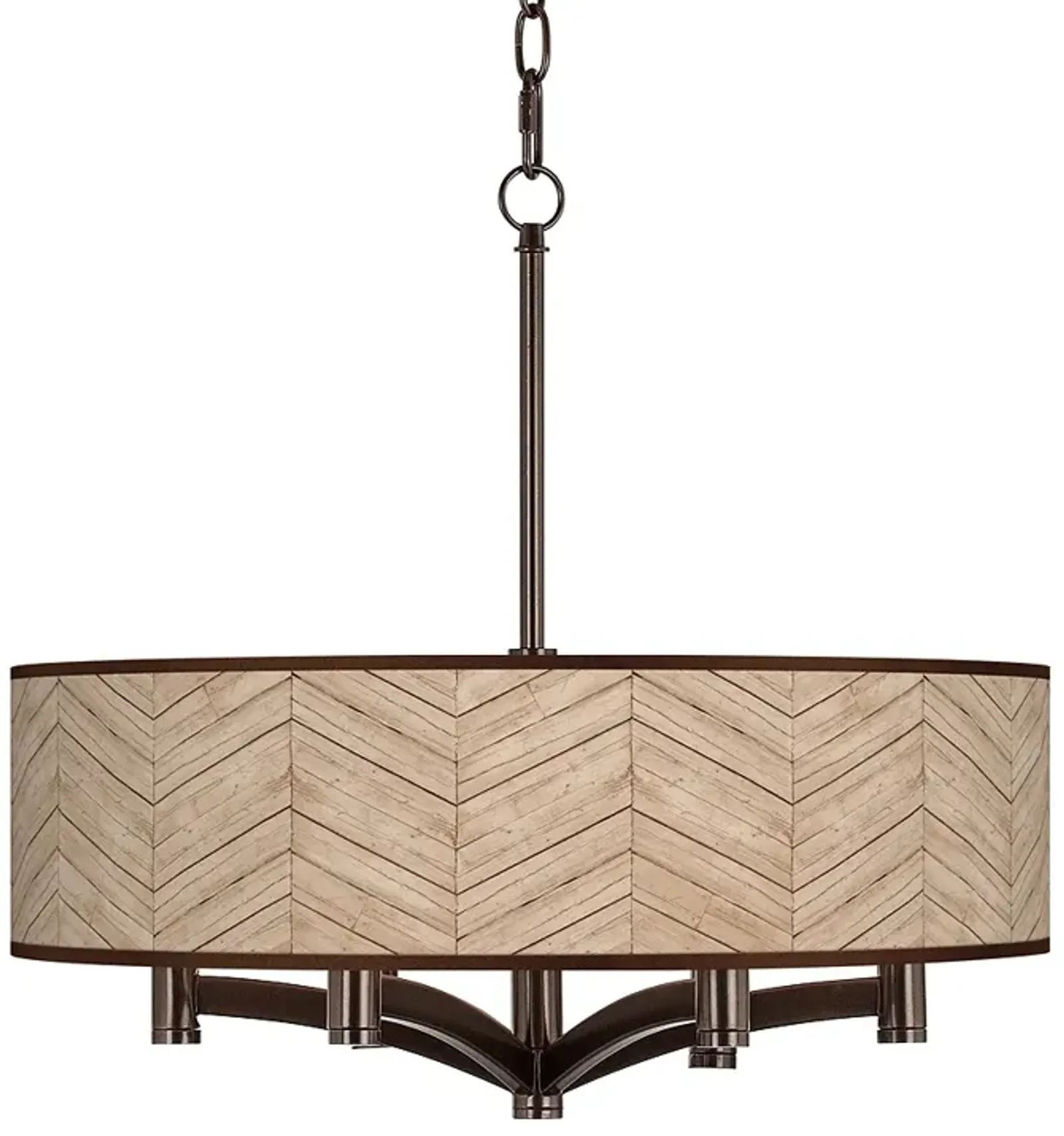 Rustic Woodwork Ava 6-Light Bronze Pendant Chandelier