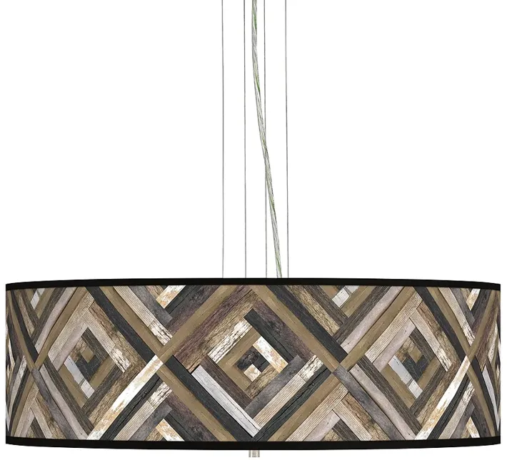 Woodwork Diamonds Giclee 24" Wide 4-Light Pendant Chandelier