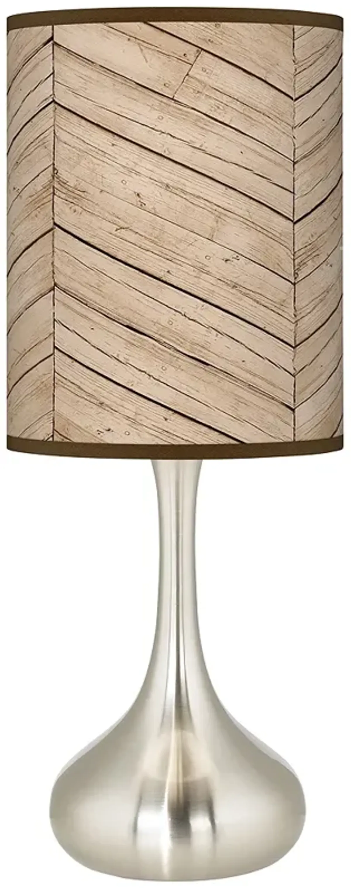 Rustic Woodwork Giclee Modern Droplet Table Lamp