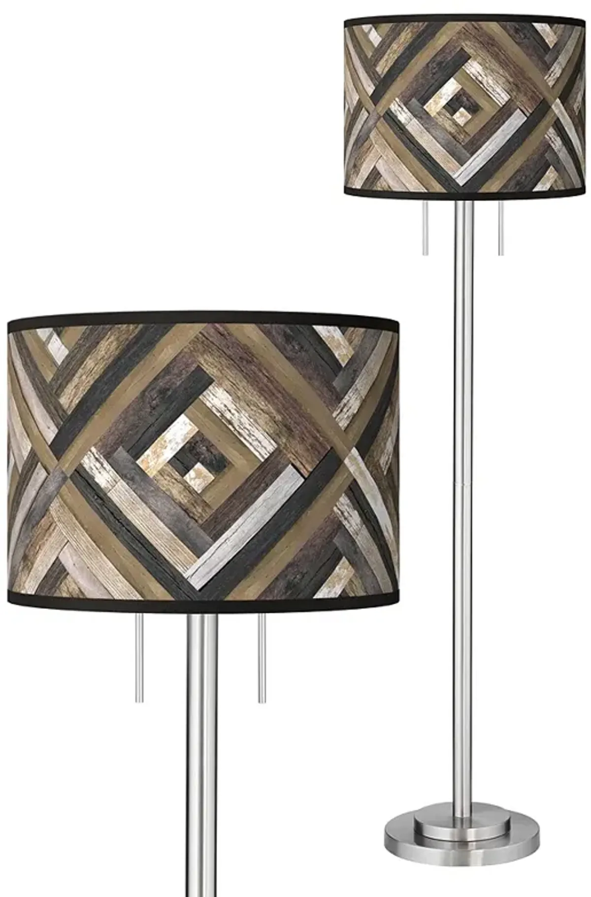 Woodwork Diamonds Giclee Brushed Nickel Garth Floor Lamp