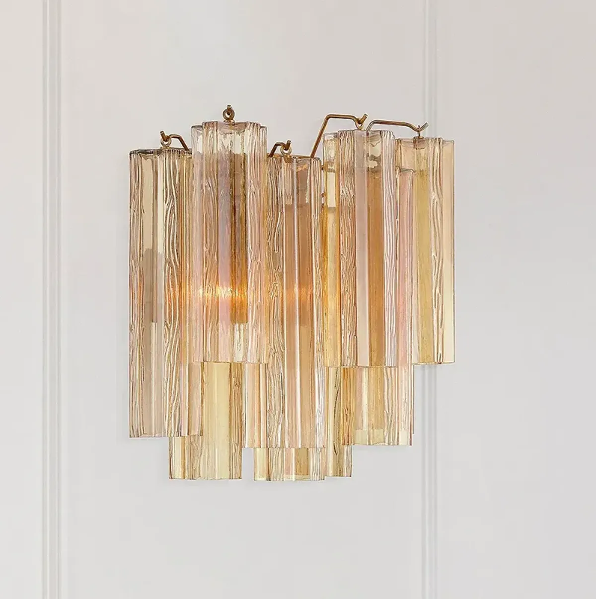 Addis 2 Light Aged Brass Sconce