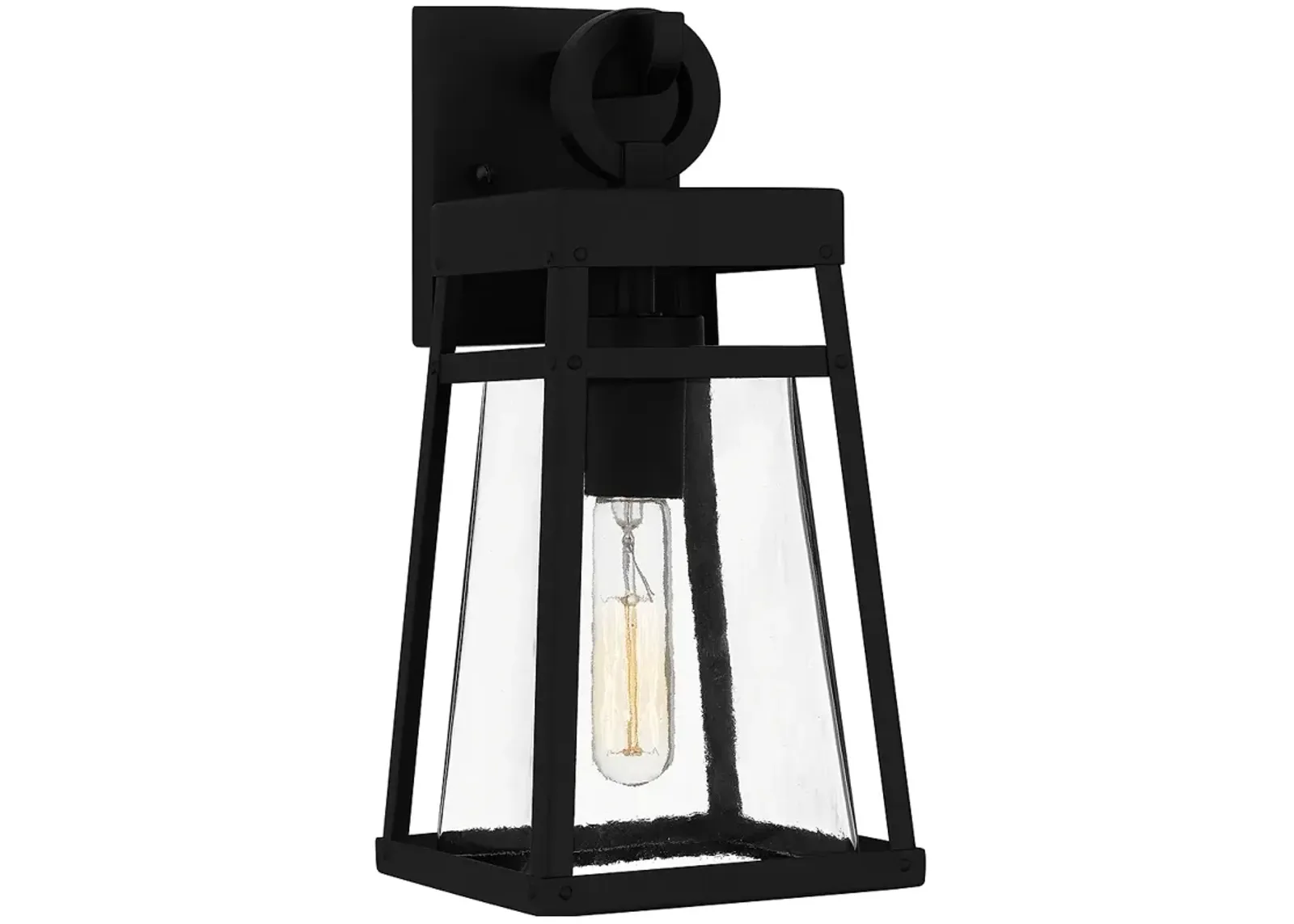 Godfrey 1-Light Matte Black Outdoor Wall Lantern