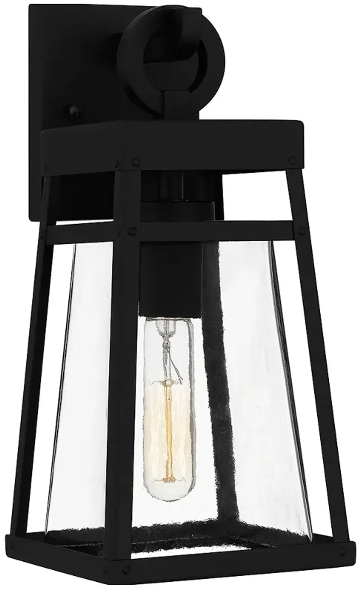 Godfrey 1-Light Matte Black Outdoor Wall Lantern