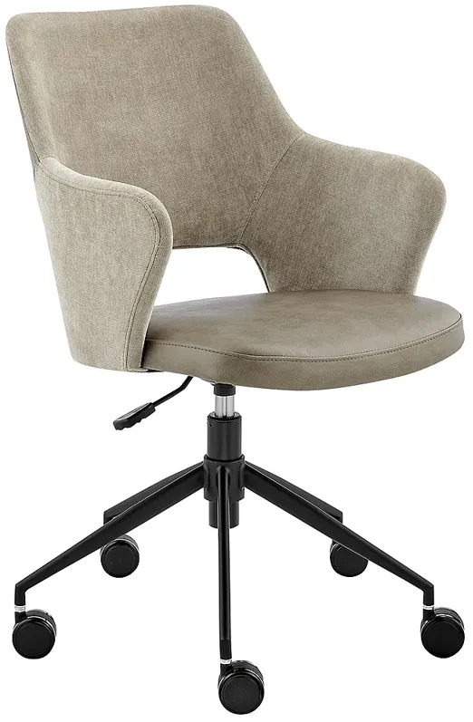 Darcie Light Taupe Adjustable Swivel Office Chair