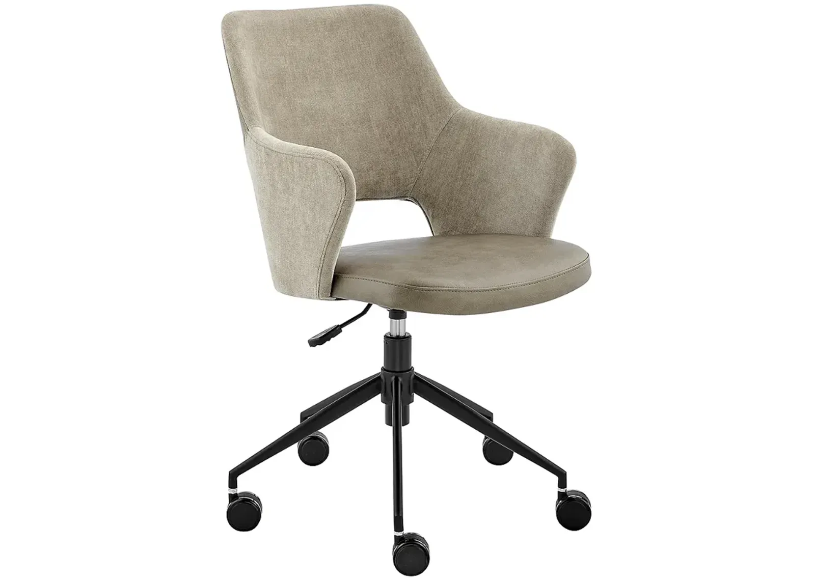 Darcie Light Taupe Adjustable Swivel Office Chair