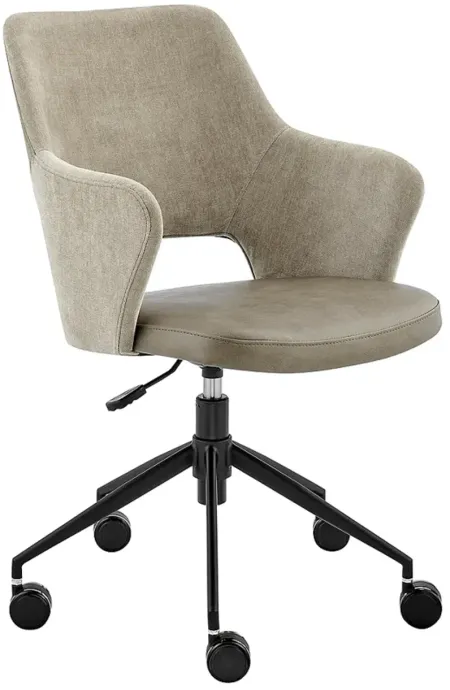 Darcie Light Taupe Adjustable Swivel Office Chair
