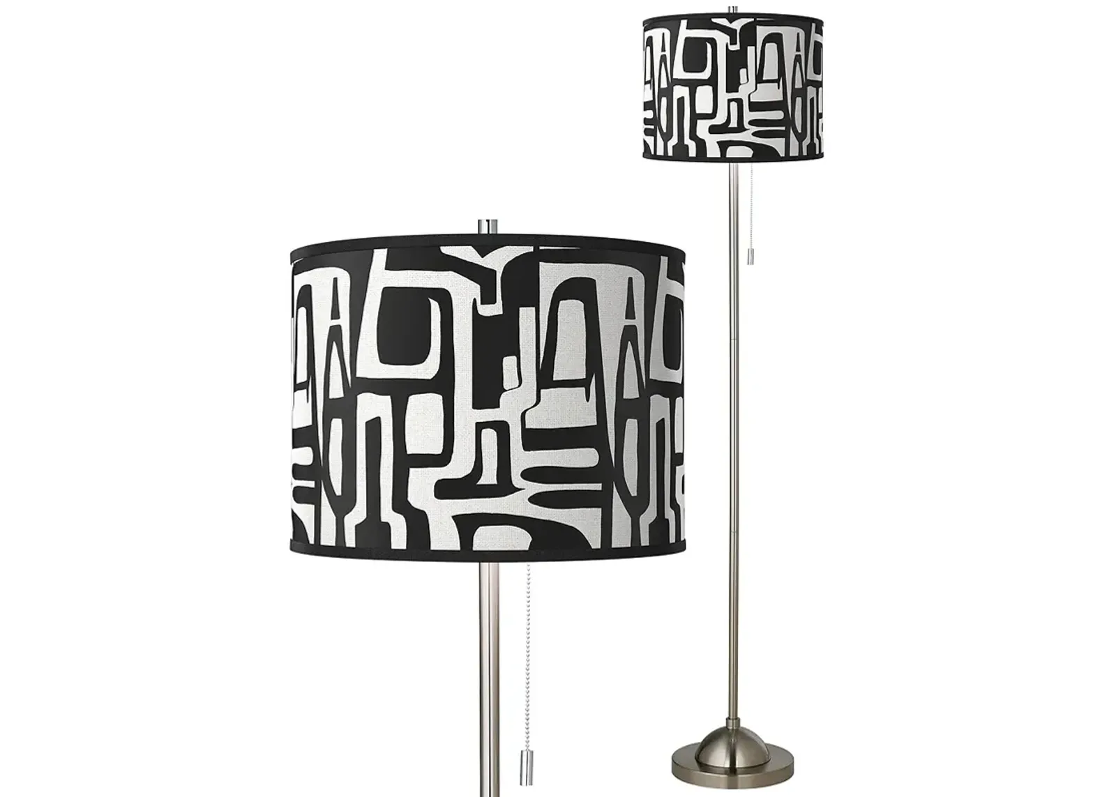 Tempo Brushed Nickel Pull Chain Floor Lamp