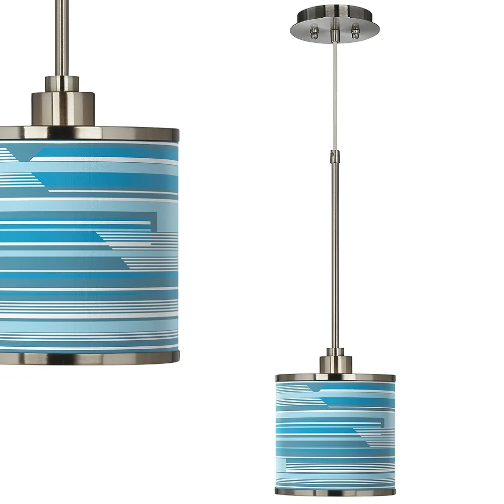 Urban Stripes Giclee Glow Mini Pendant Light