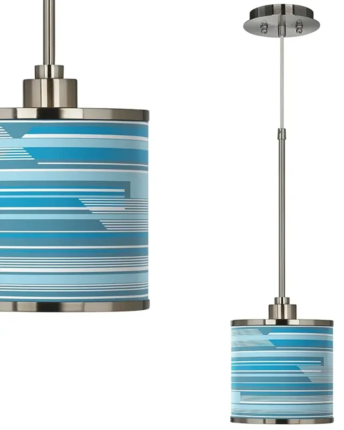 Urban Stripes Giclee Glow Mini Pendant Light