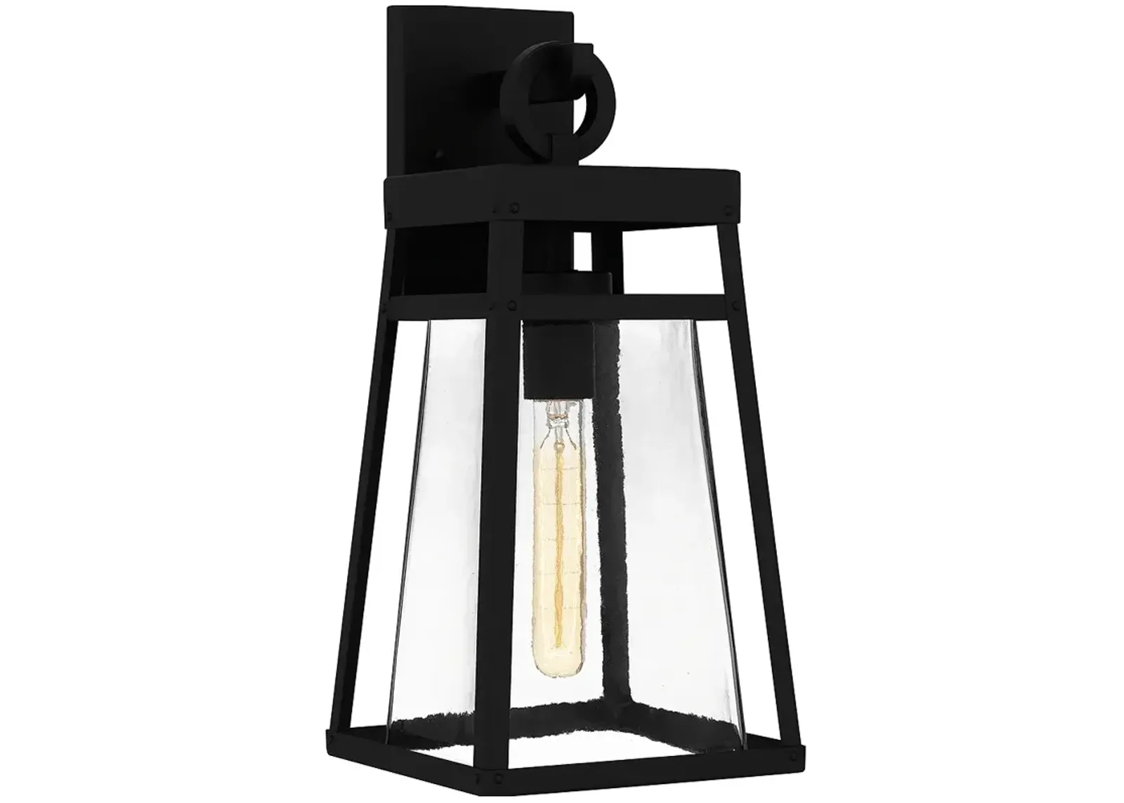 Godfrey 1-Light Matte Black Outdoor Wall Lantern