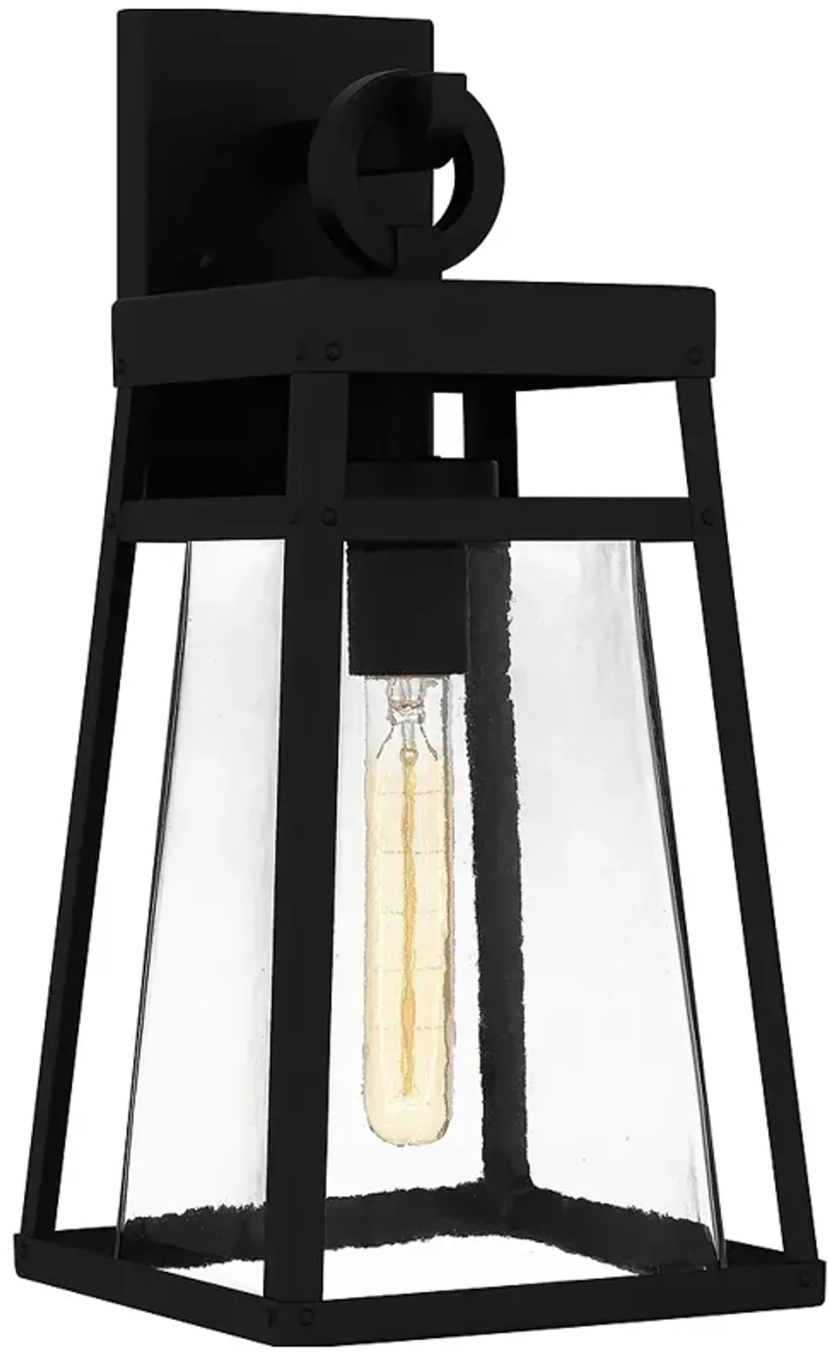 Godfrey 1-Light Matte Black Outdoor Wall Lantern