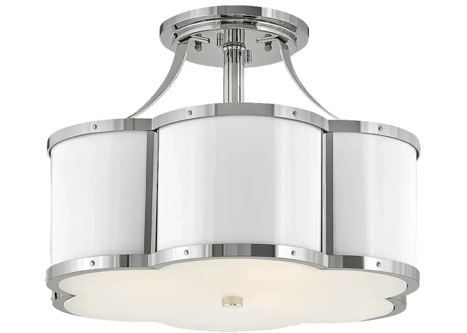 Hinkley- Chance Medium Semi-flush Mount- 18" Polished Nickel