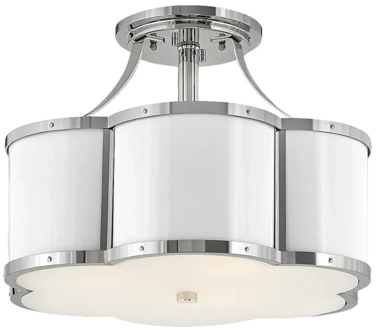 Hinkley- Chance Medium Semi-flush Mount- 18" Polished Nickel