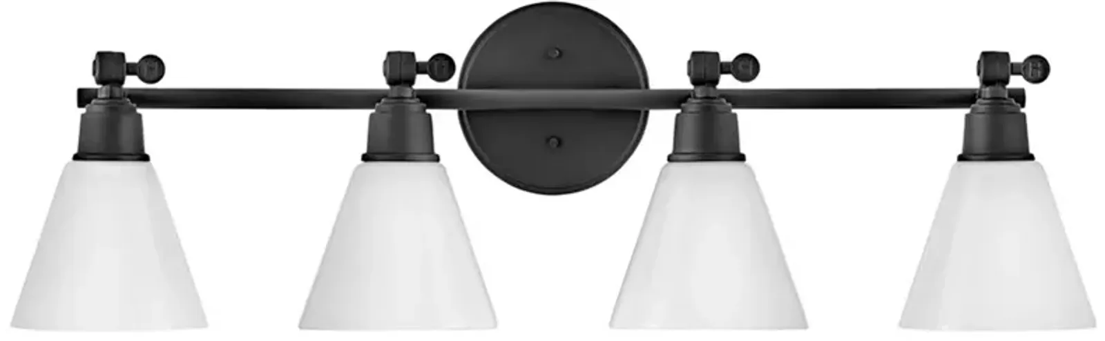 Hinkley Arti 32" Wide Black Finish 4-Light Bath Vanity Fixture