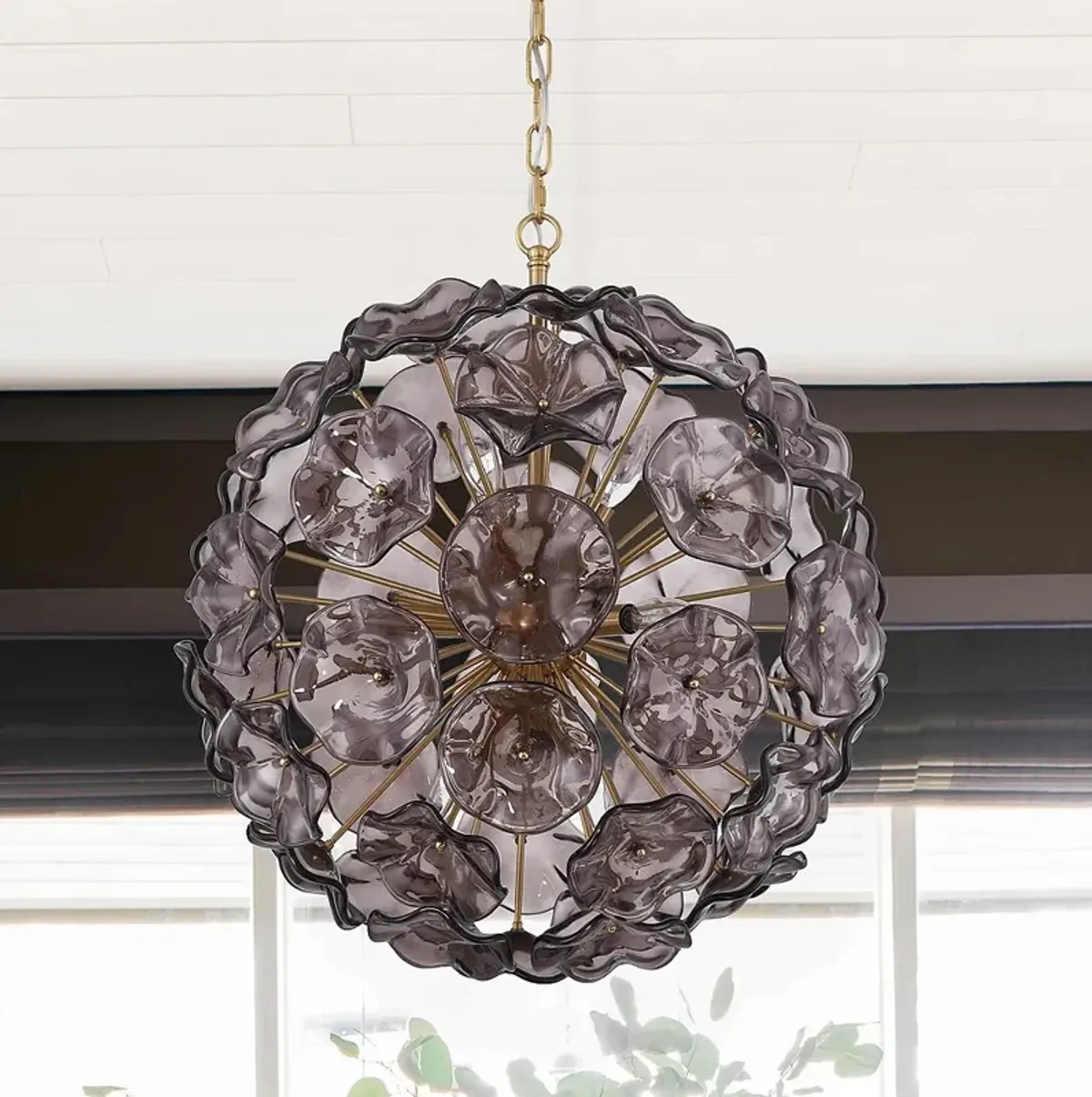 Esme 9 Light Aged Brass Pendant