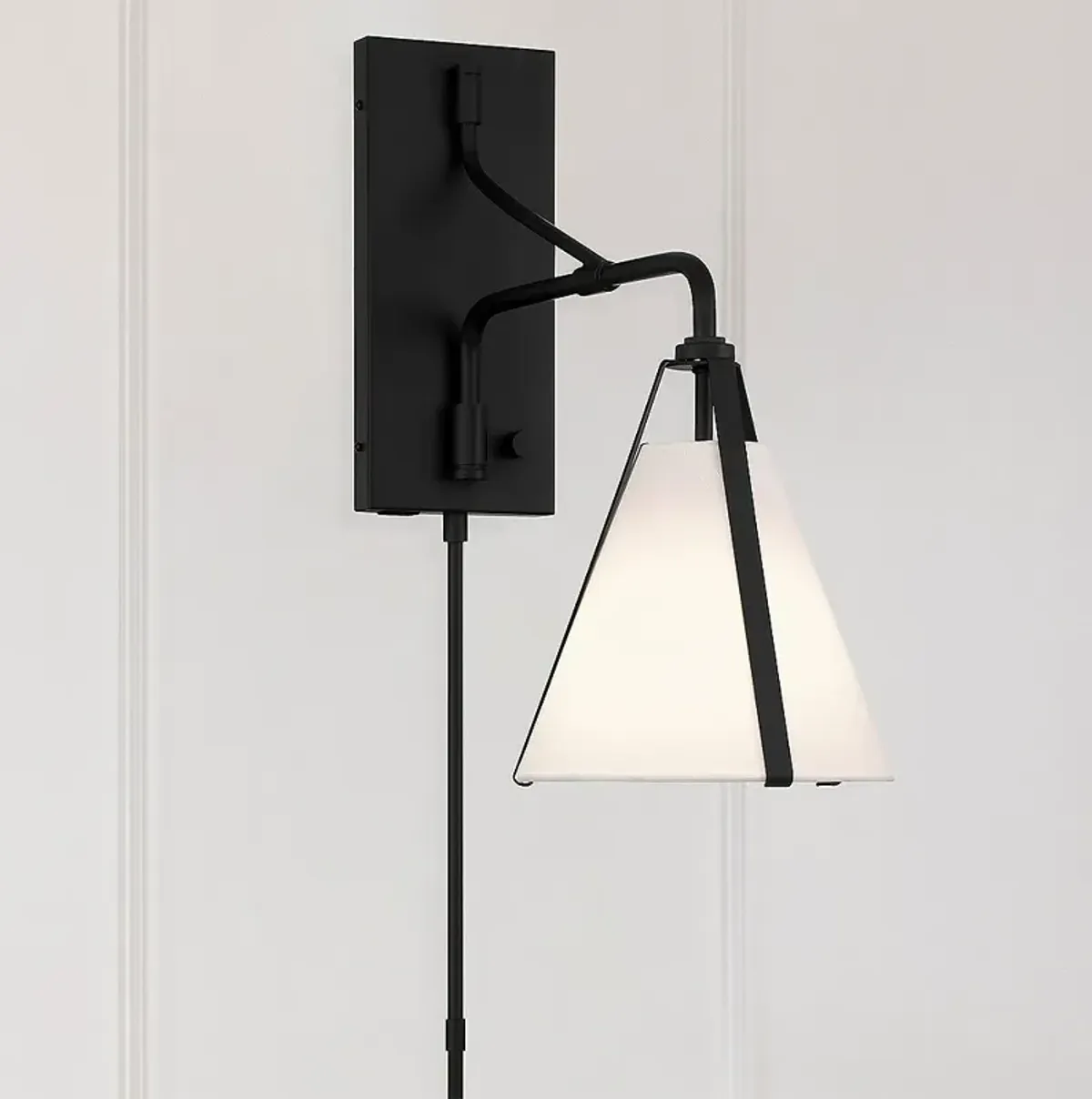Fulton 1 Light Black Task Sconce
