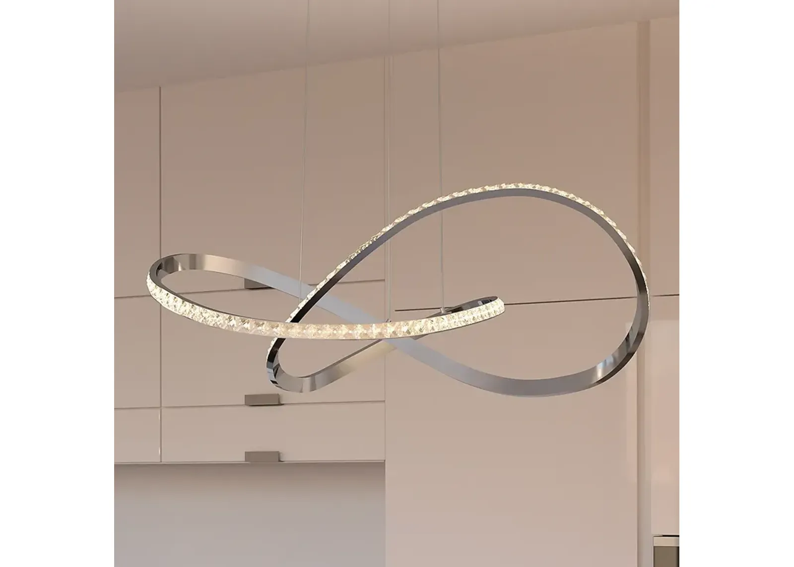 Rumi LED Chrome Pendant