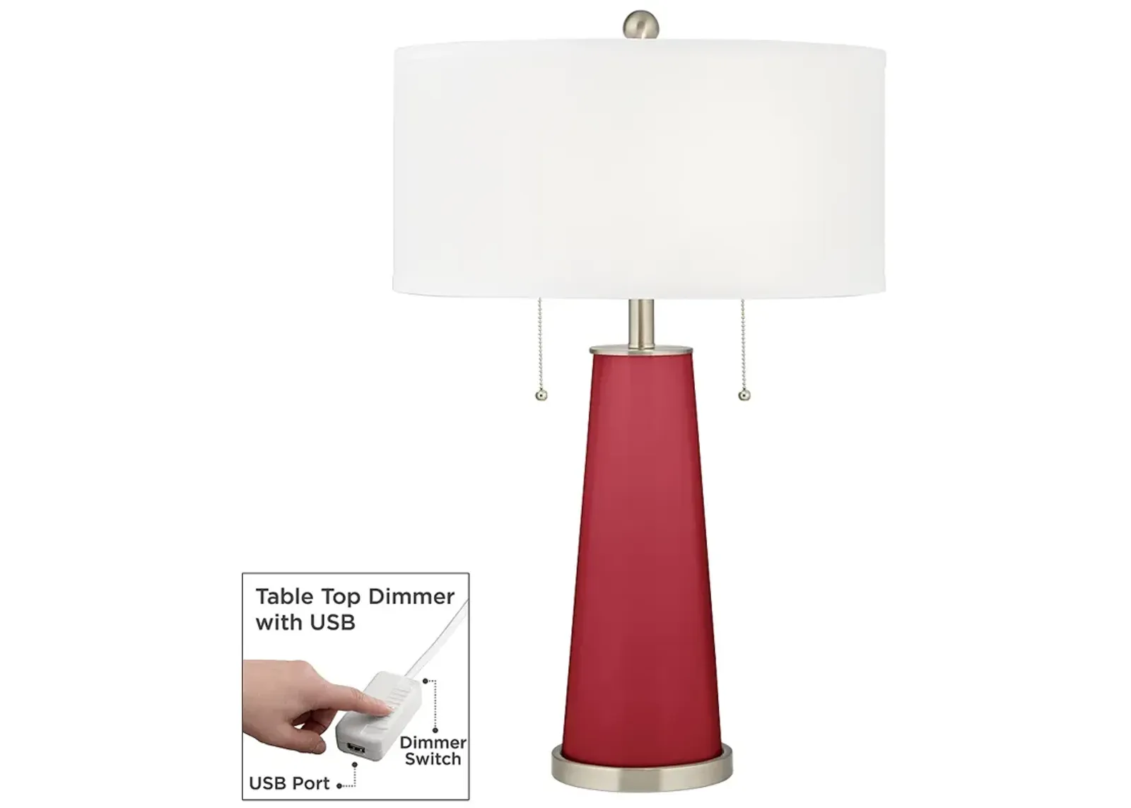 Samba Peggy Glass Table Lamp With Dimmer