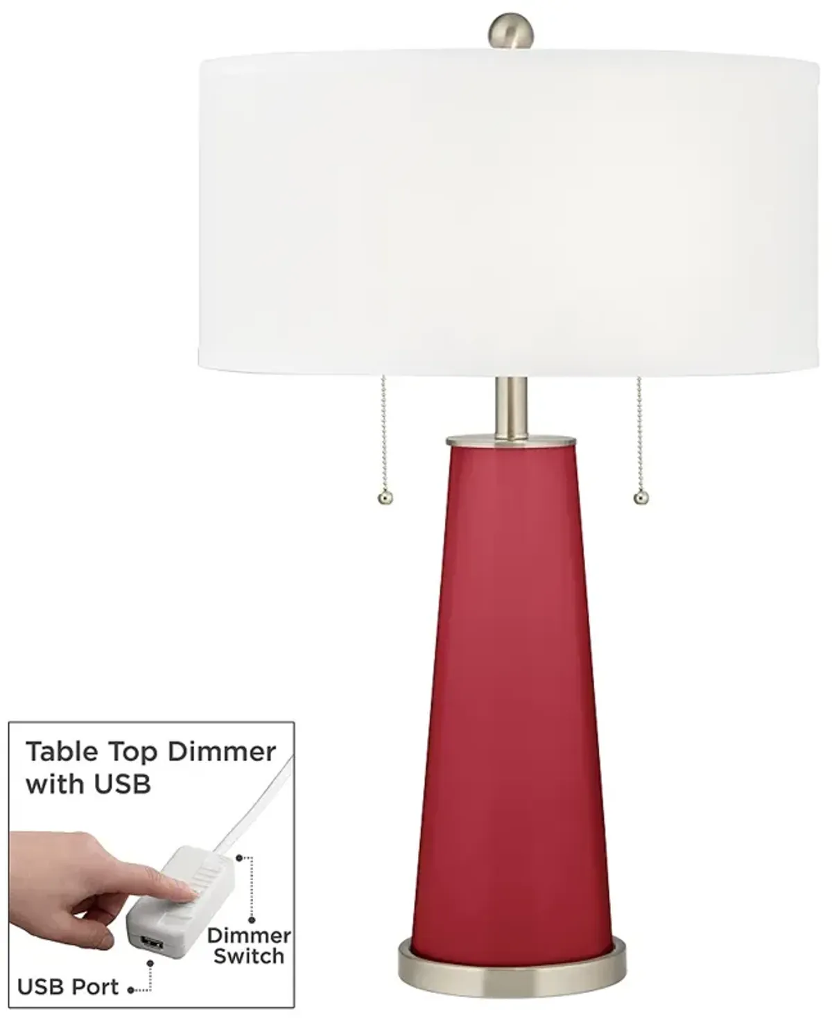 Samba Peggy Glass Table Lamp With Dimmer