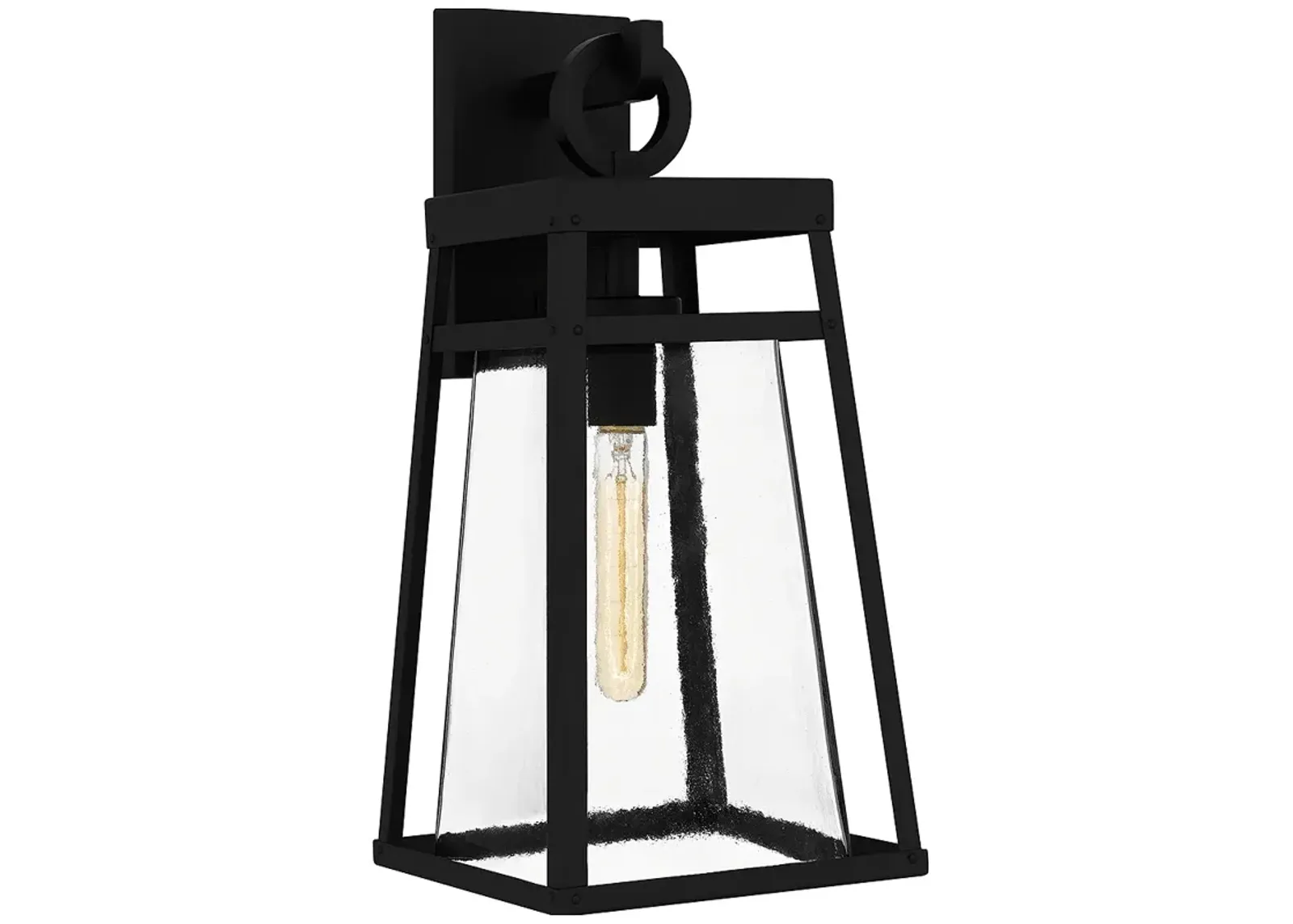 Godfrey 1-Light Matte Black Outdoor Wall Lantern