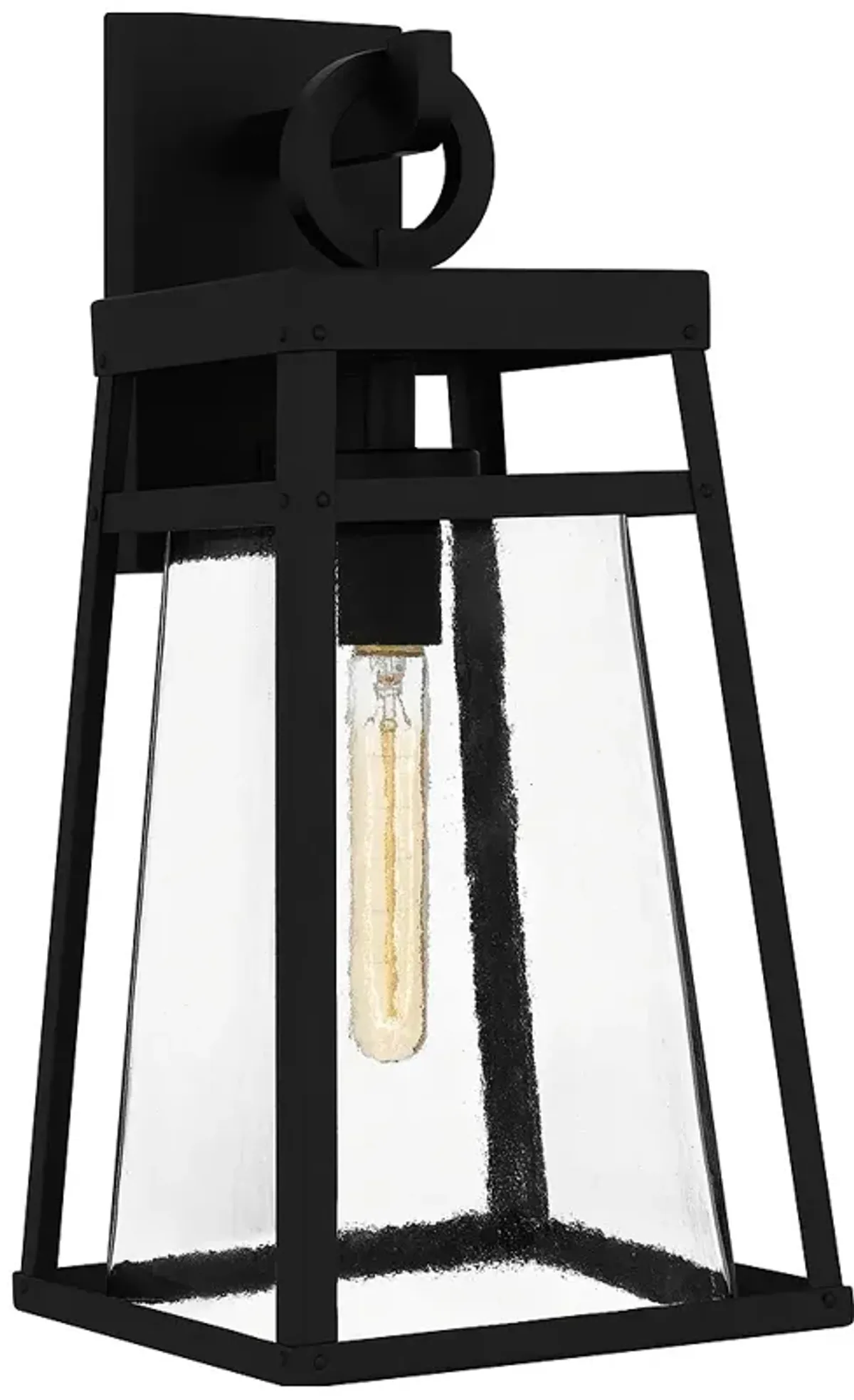 Godfrey 1-Light Matte Black Outdoor Wall Lantern