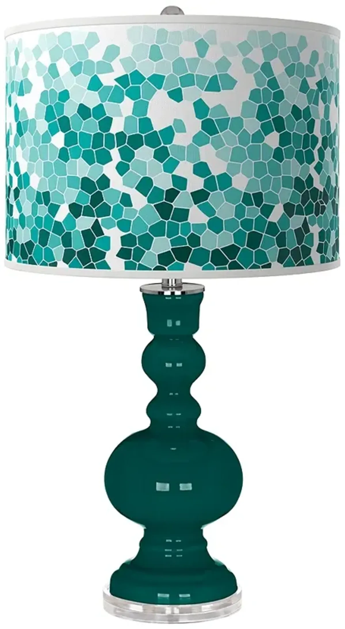 Blue Peacock Mosaic Apothecary Table Lamp