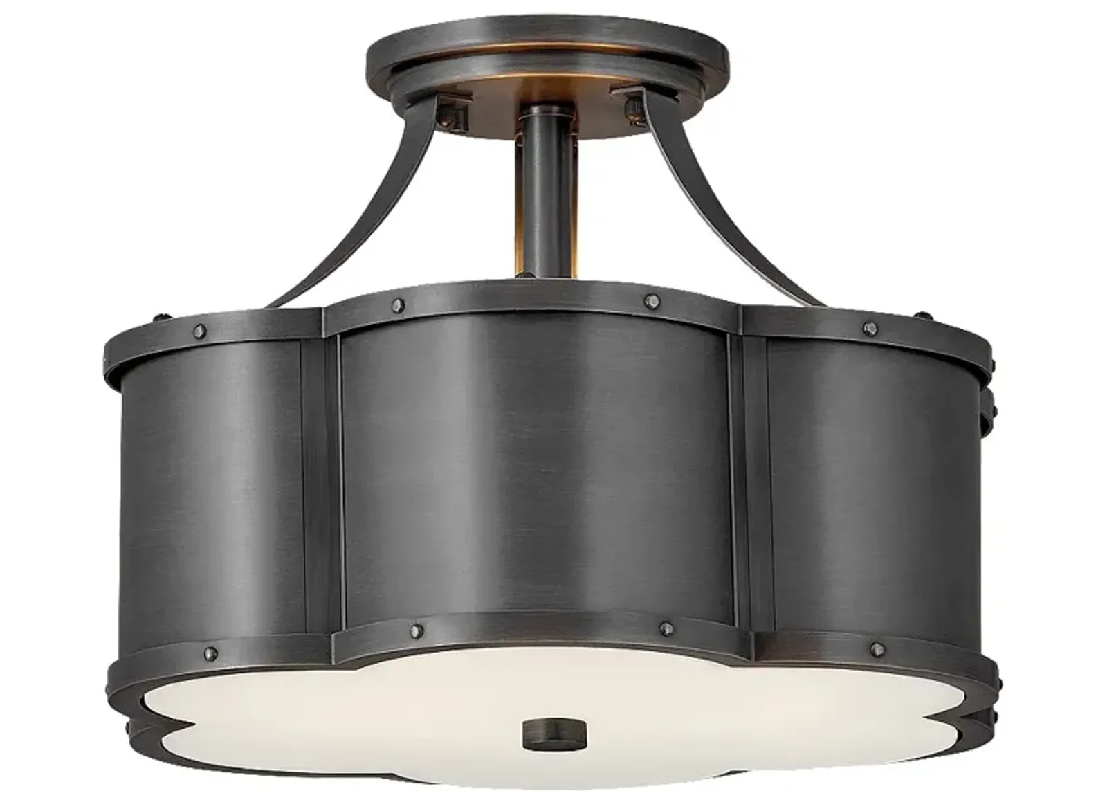 Hinkley Chance Collection 14 1/4" Wide Blackened Brass Ceiling Light