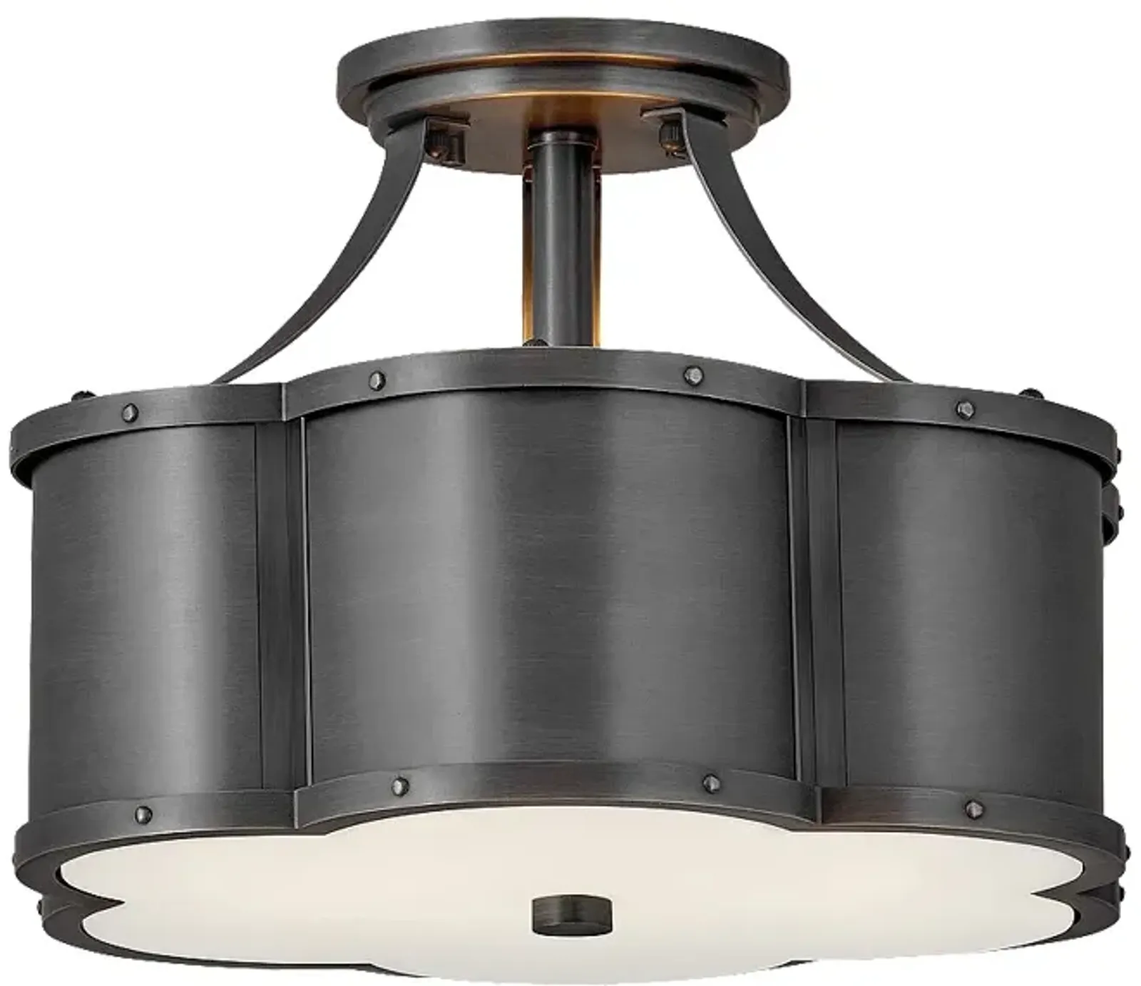 Hinkley Chance Collection 14 1/4" Wide Blackened Brass Ceiling Light