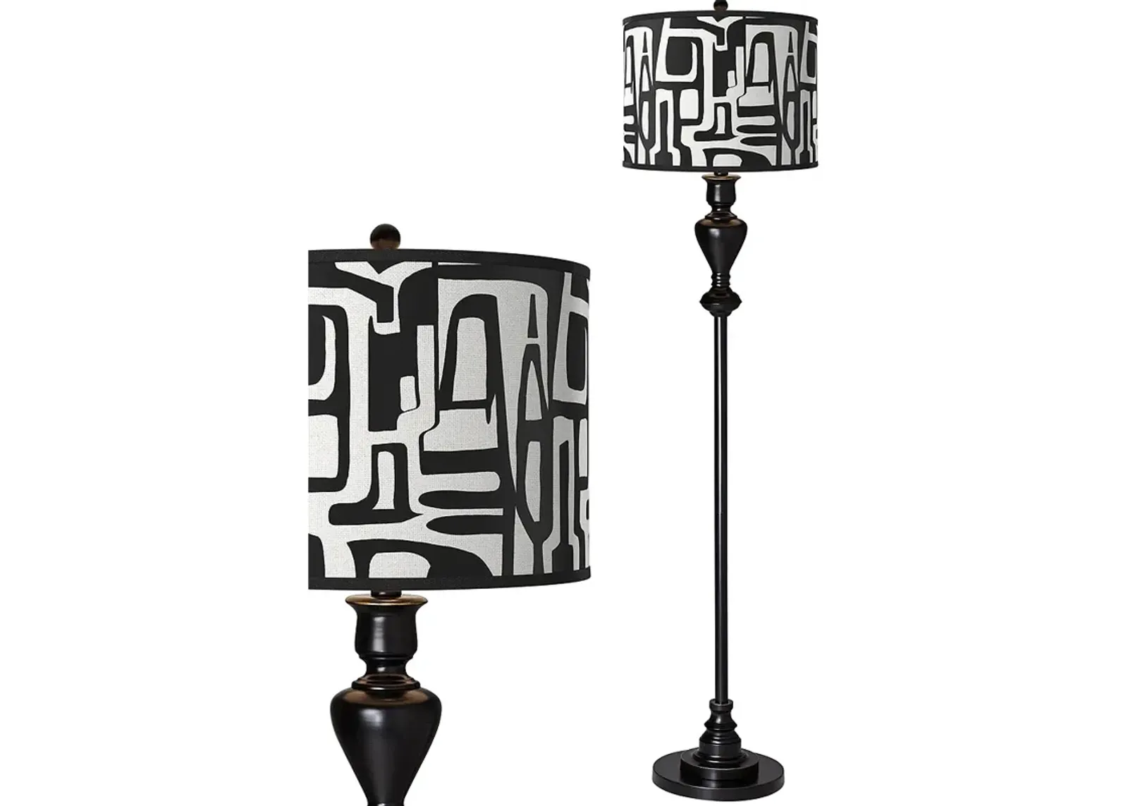 Tempo Giclee Glow Black Bronze Floor Lamp