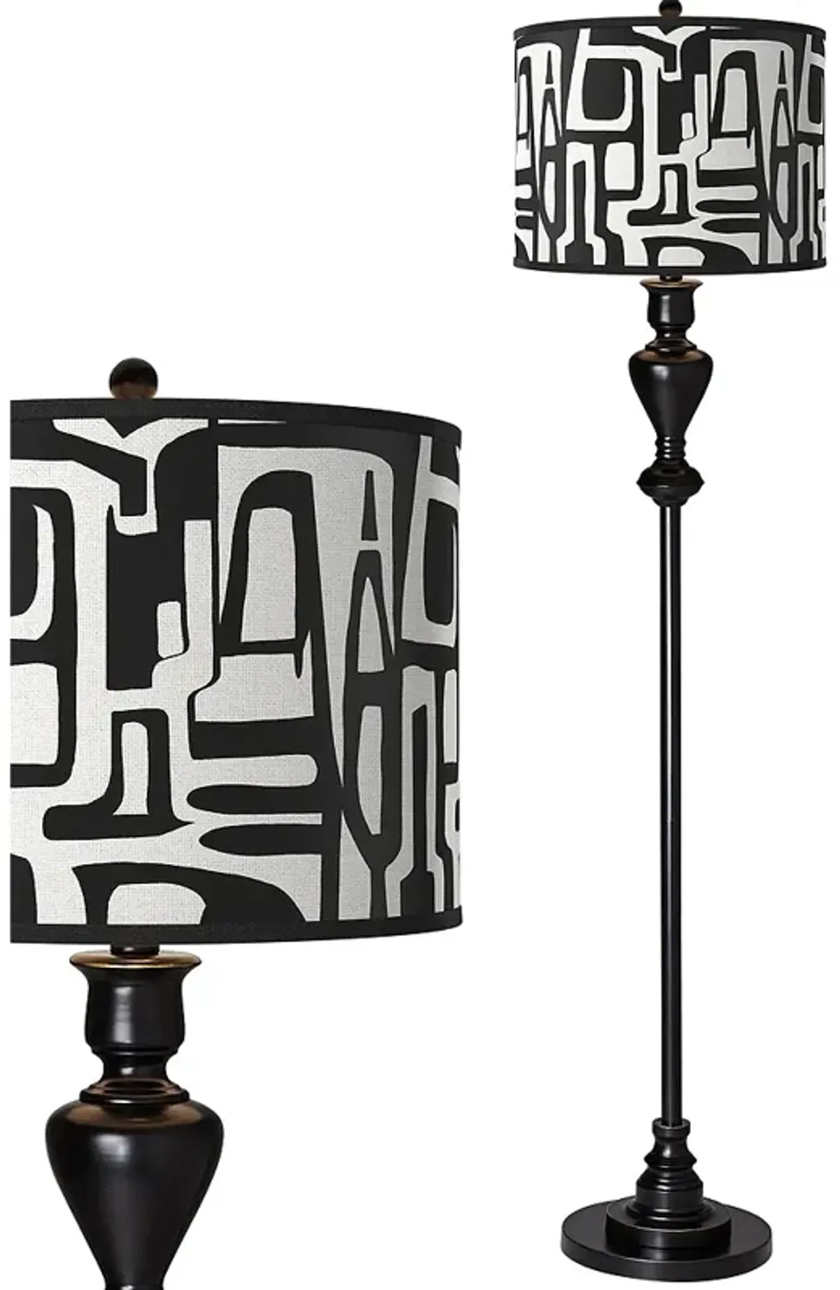 Tempo Giclee Glow Black Bronze Floor Lamp