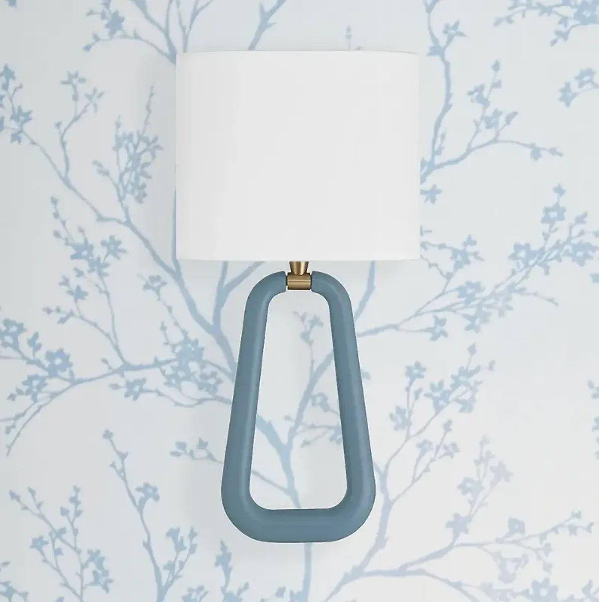 Jori 2 Light Aged Brass + Blue Sconce