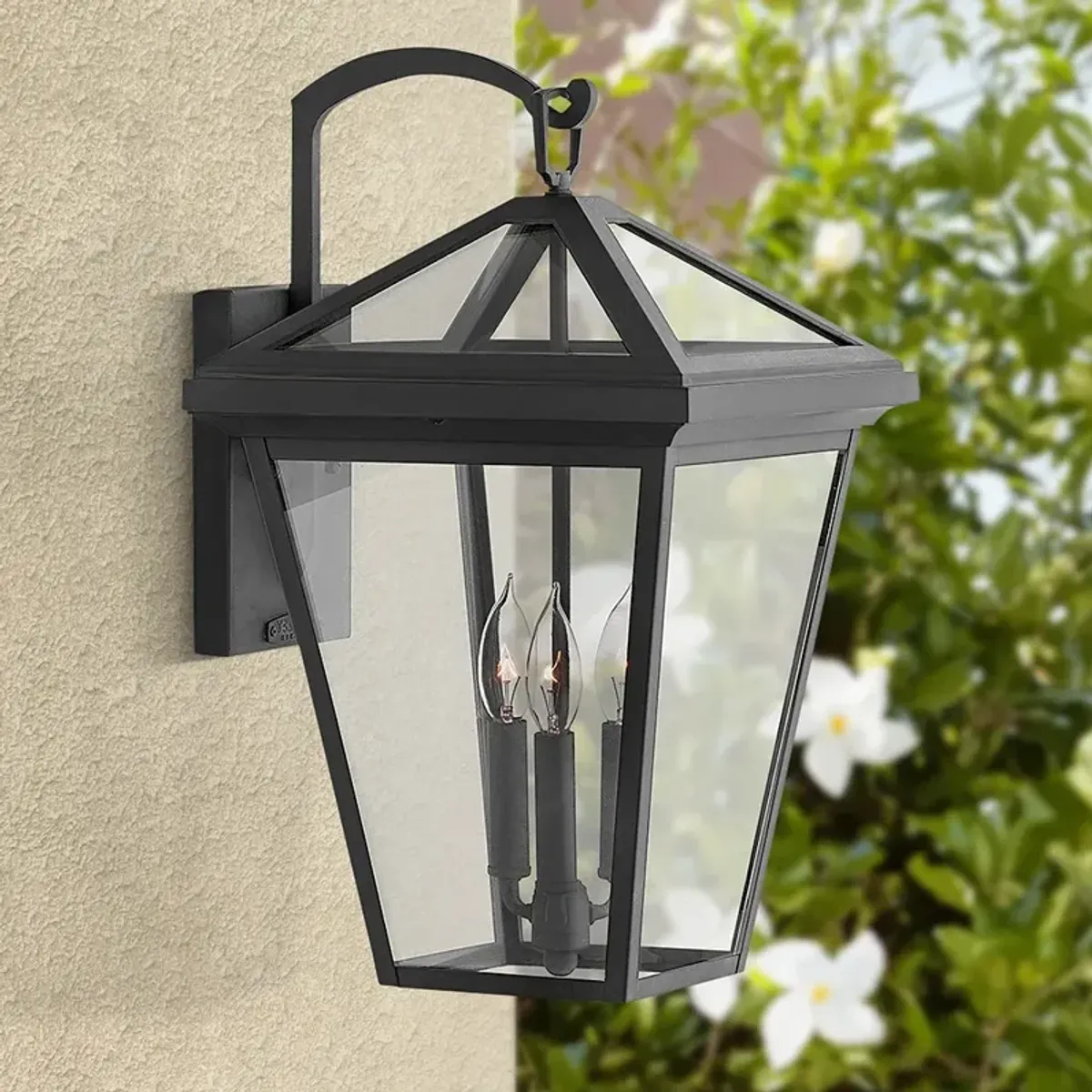 Alford Place 20 1/2" High Black 3-Light Outdoor Wall Light